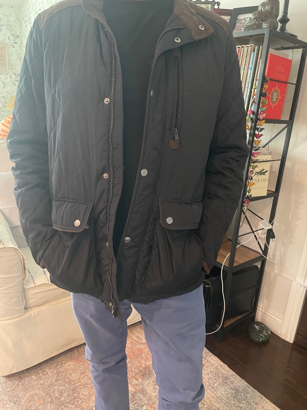 Vince Camuto Men's Black Quilted Puffer Jacket